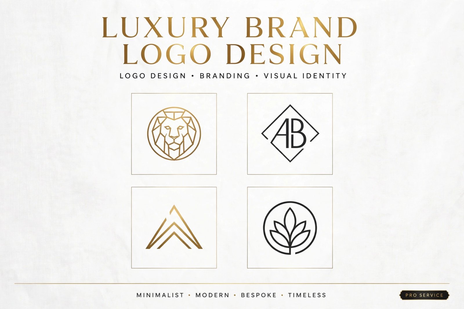 I Will Design 3 Modern Minimalist Luxury Logos in 24 Hours